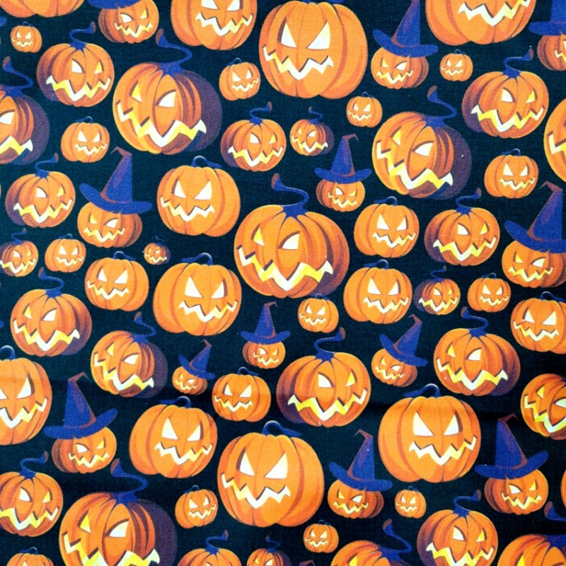 100% Halloween Cotton - Pumpkins